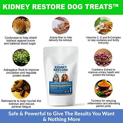 Kidney Restore Dog Treats: Restorative Dog Treats for Kidney Issues, Low Protein Dog Treats for Any Kidney Diet Dog Food, Special Renal Treats for Supporting Good Kidney Health for Dogs. Best Treat!