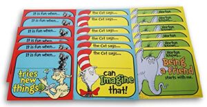 dr. seuss award certificates (imagination, trying, being a friend) paper cut-outs room decor - 18 pieces
