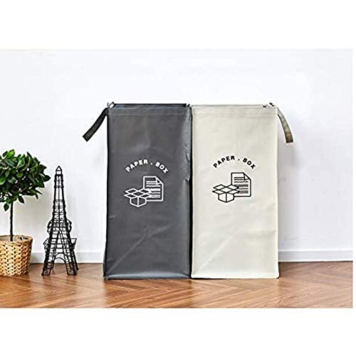 Modern House Separate Recycling Waste Bin Bags for Kitchen Home Recycle Garbage Trash Sorting Bins Organizer Waterproof Baskets Compartment Container (Set of 2 Color Pack)