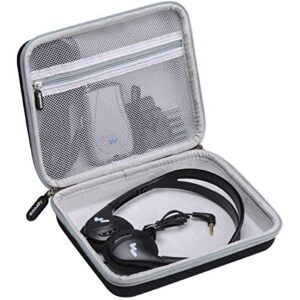 aproca hard travel storage carrying case for williams sound pkt d1 eh pocketalker ultra duo pack amplifier headphone