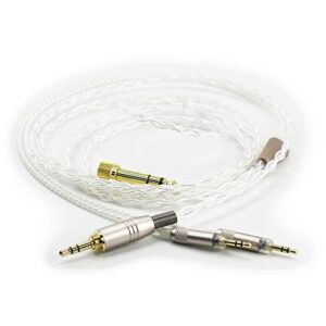 newfantasia replacement audio upgrade cable compatible with audio-technica ath-r70x professional headphone with 3.5mm 1/8" male and 6.3mm 1/4" adapter