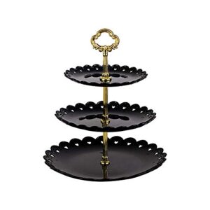black round plate 3 tiered serving stand tray cake stands cupcake holder dessert stand table decorations for party kids birthday tea party baby shower