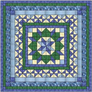 quilt kit twinkling bluebells/precut ready to sew