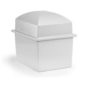 crowne vault companion burial urn vault | outer container to hold two urns for cremation ashes for ground burial | made in the usa (marquis, granite grey)
