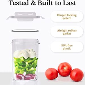 Airtight Food Storage Containers for Kitchen Organization 7 PC - Plastic Food Canisters with Lids, Labels, Marker & Spoons for Pantry Organization and Storage - Cereal, Flour and Sugar Containers