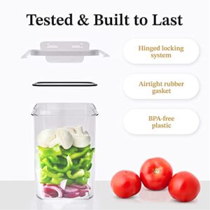 Airtight Food Storage Containers for Kitchen Organization 7 PC - Plastic Food Canisters with Lids, Labels, Marker & Spoons for Pantry Organization and Storage - Cereal, Flour and Sugar Containers