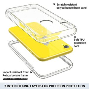 ULAK Compatible with iPhone XR Case Clear Glitter for Women Girls, Hybrid Hard PC Back Cover with Protective Bumper Anti-Scratch Shockproof Phone Case for iPhone XR 6.1 inch, Sparkle