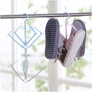 Travel Clothesline Laundry Storage and Organization, Ouioui 24 Pieces Portable Camping Clothesline with Space Saving Drying Shoe Rack, Quilt Clips and Clothes Hanger Connector Hooks for Indoor Outdoor