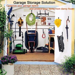 Yisunnan Garage Storage Hooks, Heavy Duty J Utility Hangers (Black, Pack of 10)