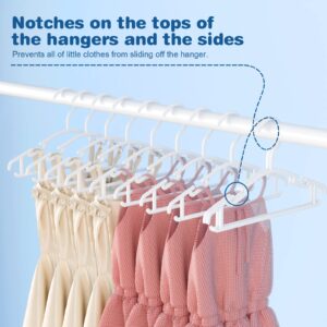 GoodtoU Baby Hangers for Closet 60Pack White Baby Clothes Hangers Bulk Kids Plastic Hangers Toddler Hangers Plastic Infant Hangers for Closet