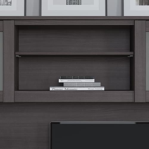 Bush Furniture Somerset 60W Desk Hutch in Storm Gray