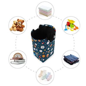 MOYYO Healthy Ball Sports Laundry Basket Collapsible Laundry Hamper Bag Oxford Fabric Laundry Bin Large Storage Basket with Handles for Kid Room Toy Bin Bathroom Clothing Organizer Nursey Hamper