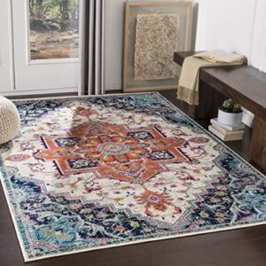 artistic weavers area rug, orange/aqua