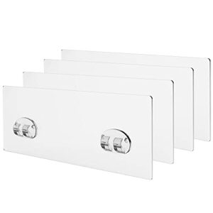 orimade 4 pack transparent adhesive strip for stainless steel corner shower caddies 8.66 x 2.75 inches (22 x 7 cm)