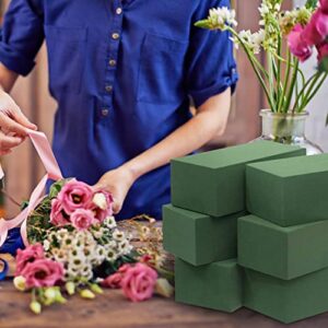 Toopify 6 Pcs Floral Foam, Wet and Dry Floral Foam Blocks Flower Arrangement Kit for Fresh or Silk Artificial Flowers (Green, 9" L x 3.1" W x 4.3" H)