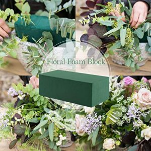 Toopify 6 Pcs Floral Foam, Wet and Dry Floral Foam Blocks Flower Arrangement Kit for Fresh or Silk Artificial Flowers (Green, 9" L x 3.1" W x 4.3" H)