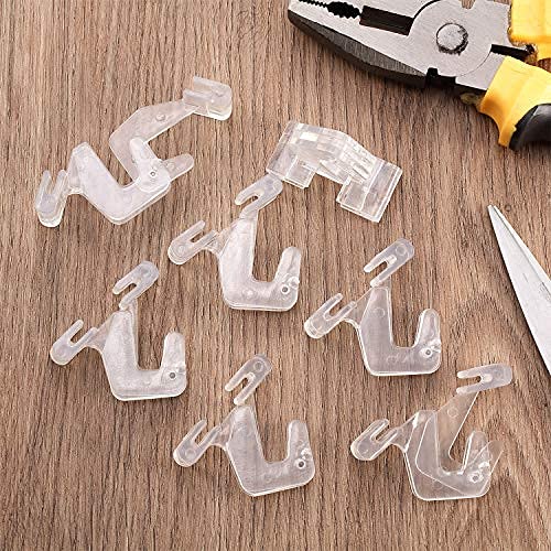 Clear Drop Ceiling Hooks Hanging Polycarbonate Ceiling Hanger Track Clip Suspended Ceiling Hooks for Hanging Plants Classroom Office Signs Decorations (25 Pieces)