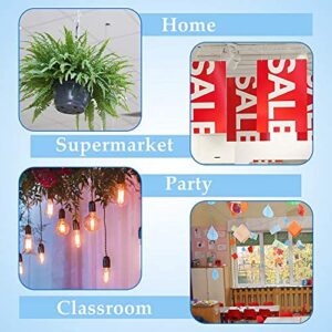 Clear Drop Ceiling Hooks Hanging Polycarbonate Ceiling Hanger Track Clip Suspended Ceiling Hooks for Hanging Plants Classroom Office Signs Decorations (25 Pieces)