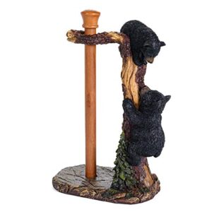 Paper Towel Holder for Kitchen Counter - Black Bear Decor for Home Counter Top Paper Towel Holder - Bear Decoration Table Paper Towel Holder - Country Cabin Decor Gifts