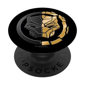 marvel black panther vs killmonger icon popsockets popgrip: swappable grip for phones & tablets