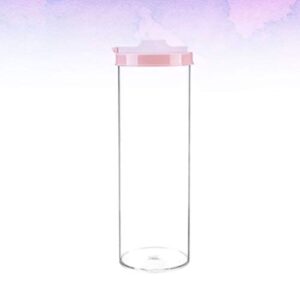 UPKOCH Food Storage Container Airtight Snack Bin with Lids Pantry Kitchen Container for Spaghetti Noodle Pasta(Pink)