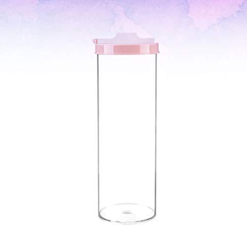 UPKOCH Food Storage Container Airtight Snack Bin with Lids Pantry Kitchen Container for Spaghetti Noodle Pasta(Pink)