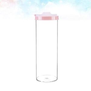 UPKOCH Food Storage Container Airtight Snack Bin with Lids Pantry Kitchen Container for Spaghetti Noodle Pasta(Pink)