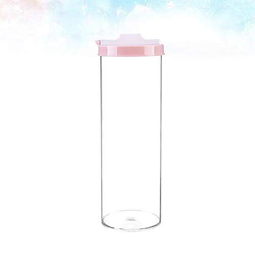 UPKOCH Food Storage Container Airtight Snack Bin with Lids Pantry Kitchen Container for Spaghetti Noodle Pasta(Pink)