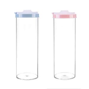 UPKOCH Food Storage Container Airtight Snack Bin with Lids Pantry Kitchen Container for Spaghetti Noodle Pasta(Pink)