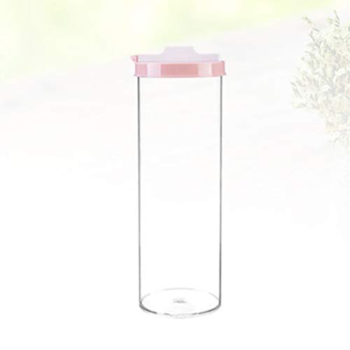 UPKOCH Food Storage Container Airtight Snack Bin with Lids Pantry Kitchen Container for Spaghetti Noodle Pasta(Pink)