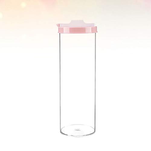 UPKOCH Food Storage Container Airtight Snack Bin with Lids Pantry Kitchen Container for Spaghetti Noodle Pasta(Pink)