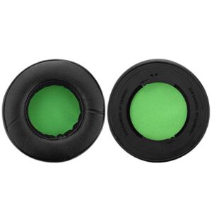 Geekria QuickFit Protein Leather Replacement Ear Pads for Razer Kraken 7.1 Chroma V2 USB Gaming Headset Headphones Earpads, Headset Ear Cushion Repair Parts (Black/Green)