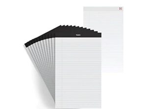 staples 281303 notepads 8.5-inch x 14-inch wide white 50 sh/pad 12 pads/pk (51297/26786)