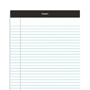 STAPLES 281303 Notepads 8.5-Inch X 14-Inch Wide White 50 Sh/Pad 12 Pads/Pk (51297/26786)