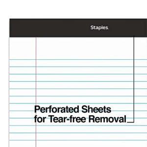 STAPLES 281303 Notepads 8.5-Inch X 14-Inch Wide White 50 Sh/Pad 12 Pads/Pk (51297/26786)