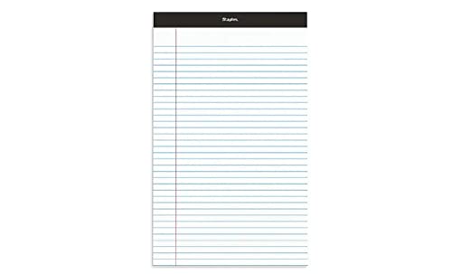 STAPLES 281303 Notepads 8.5-Inch X 14-Inch Wide White 50 Sh/Pad 12 Pads/Pk (51297/26786)