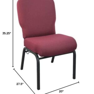 Flash Furniture Advantage Signature Elite Maroon Church Chair - 20 in. Wide