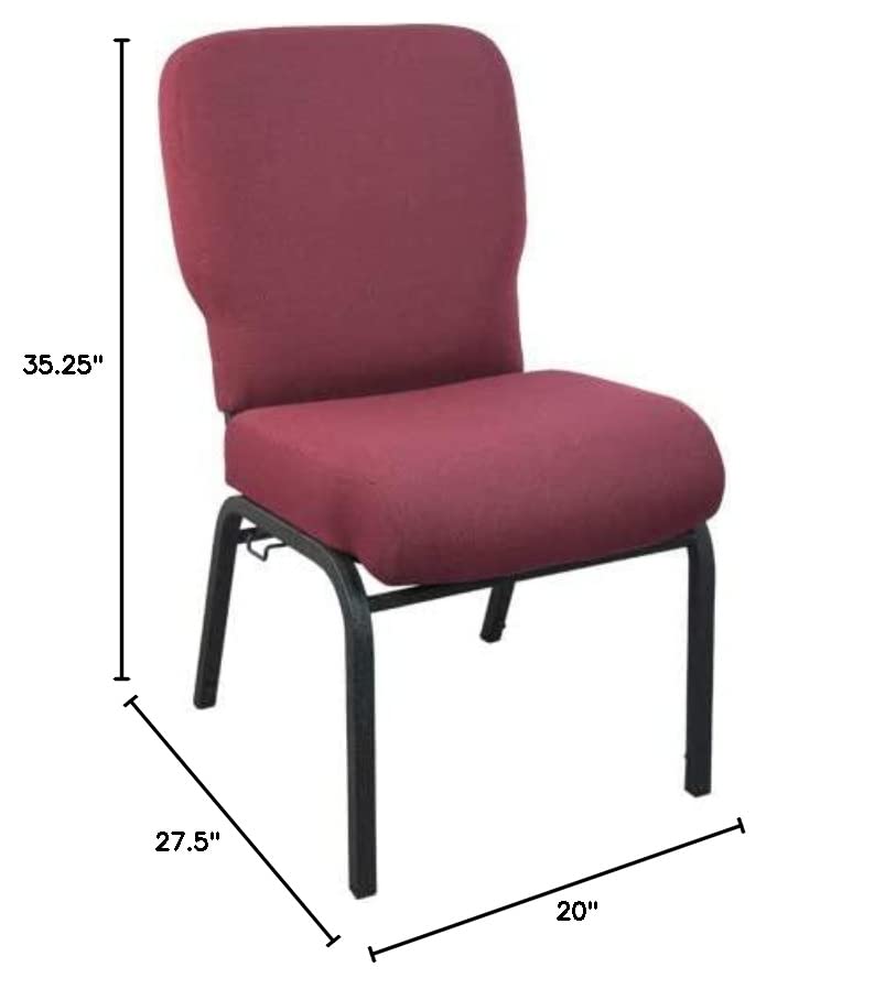 Flash Furniture Advantage Signature Elite Maroon Church Chair - 20 in. Wide