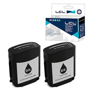 lcl compatible professional version ink cartridge replacement for hp 82 ch565a 510 111 (2-pack black)