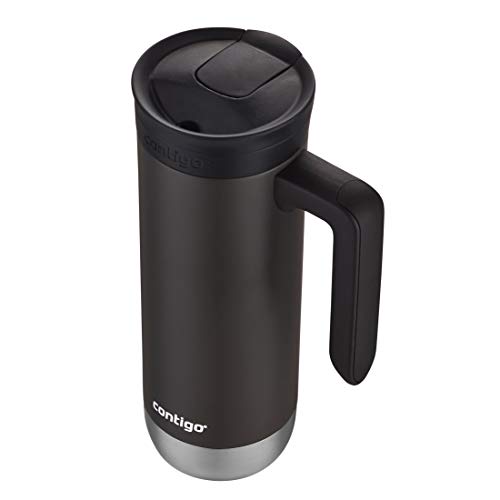 Contigo Superior 2.0 Stainless Steel Travel Mug with Handle and Leak-Proof Lid, Double-Wall Insulation Keeps Drinks Hot up to 7 Hours or Cold up to 18 Hours, 20oz Sake