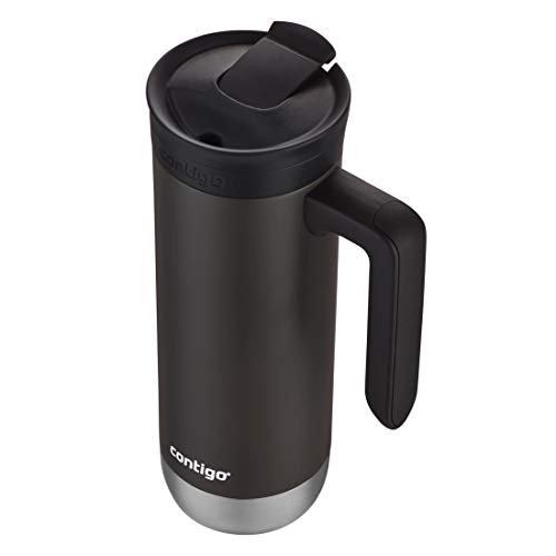 Contigo Superior 2.0 Stainless Steel Travel Mug with Handle and Leak-Proof Lid, Double-Wall Insulation Keeps Drinks Hot up to 7 Hours or Cold up to 18 Hours, 20oz Sake