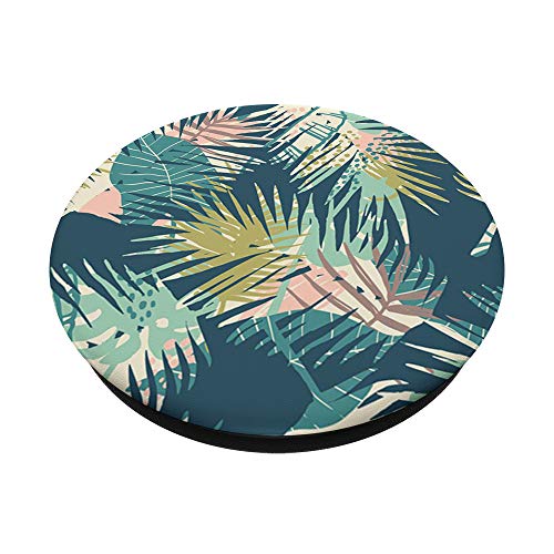 Palm Leaves Pop Mount Socket Banana Tree Pattern PopSockets PopGrip: Swappable Grip for Phones & Tablets
