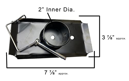 Class A Customs | Black Powder Coated Steel RV, Camper, Trailer Foot Pad and Pin, Sand Pad | Quantity One (1)