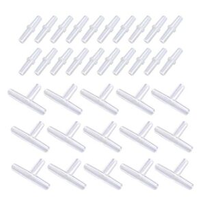 alegi aquarium air valve connector white plastic inline tubing (2 shapes 40pcs)