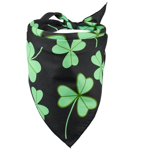 Native Pup St. Patrick's Day Dog Bandanas | 3-Pack | Lucky Shamrock Clover Bandanna| (St. Patrick's, Large)