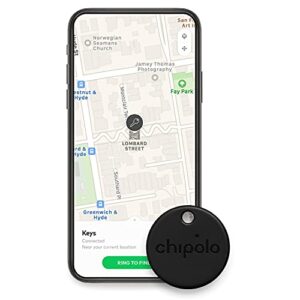 Chipolo (2020) - Finder, Bluetooth Tracker, Item Finder. Free Premium Features. iOS and Android Compatible (ONE 4 Pack, Blue, Red, Black, White)