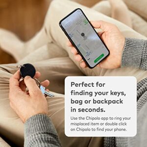 Chipolo (2020) - Finder, Bluetooth Tracker, Item Finder. Free Premium Features. iOS and Android Compatible (ONE 4 Pack, Blue, Red, Black, White)
