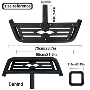 HONGNAL Hitch Step for 2 inch Receiver, Black Hitch Step Bar with Hitch Lock Stabilize Rear Bumper Guard Protector Compatible for Car Truck Vehicles