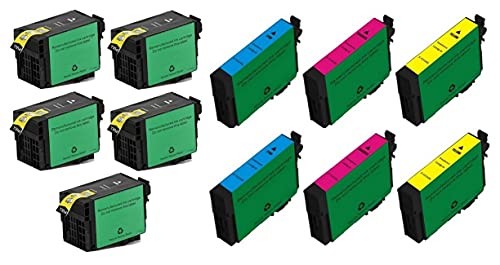 SuppliesMAX Remanufactured Replacement for WF-3620/3640/7110/7210/7610/7620/7710/7720 High Yield Inkjet Combo Pack (5-BK/2-C/M/Y) (NO. 252XL) (T252XL120-S-5B2CS)
