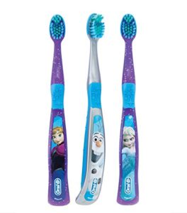 pg disney frozen kids toothbrush bundle featuring elsa, anna & olaf - (pack of 3) plus dental gift bag & tooth saver necklace